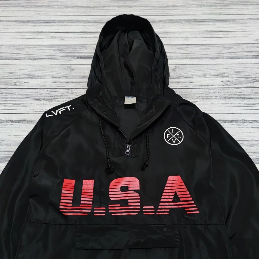 Live Fit Halfzip Jacket Fesyen Pria Pakaian Baju Luaran di