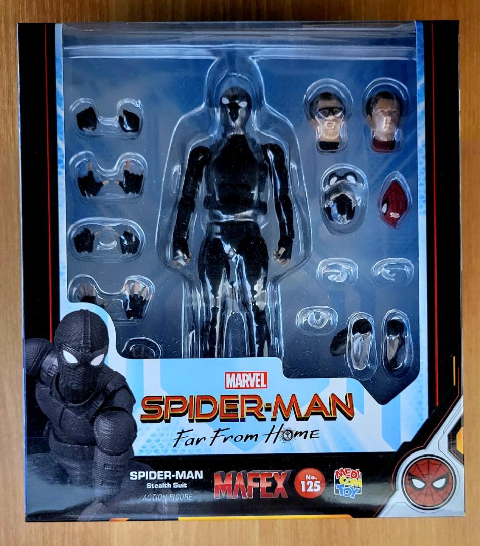 Mafex Spiderman Stealth Suit Far From Home, 興趣及遊戲, 玩具& 遊戲