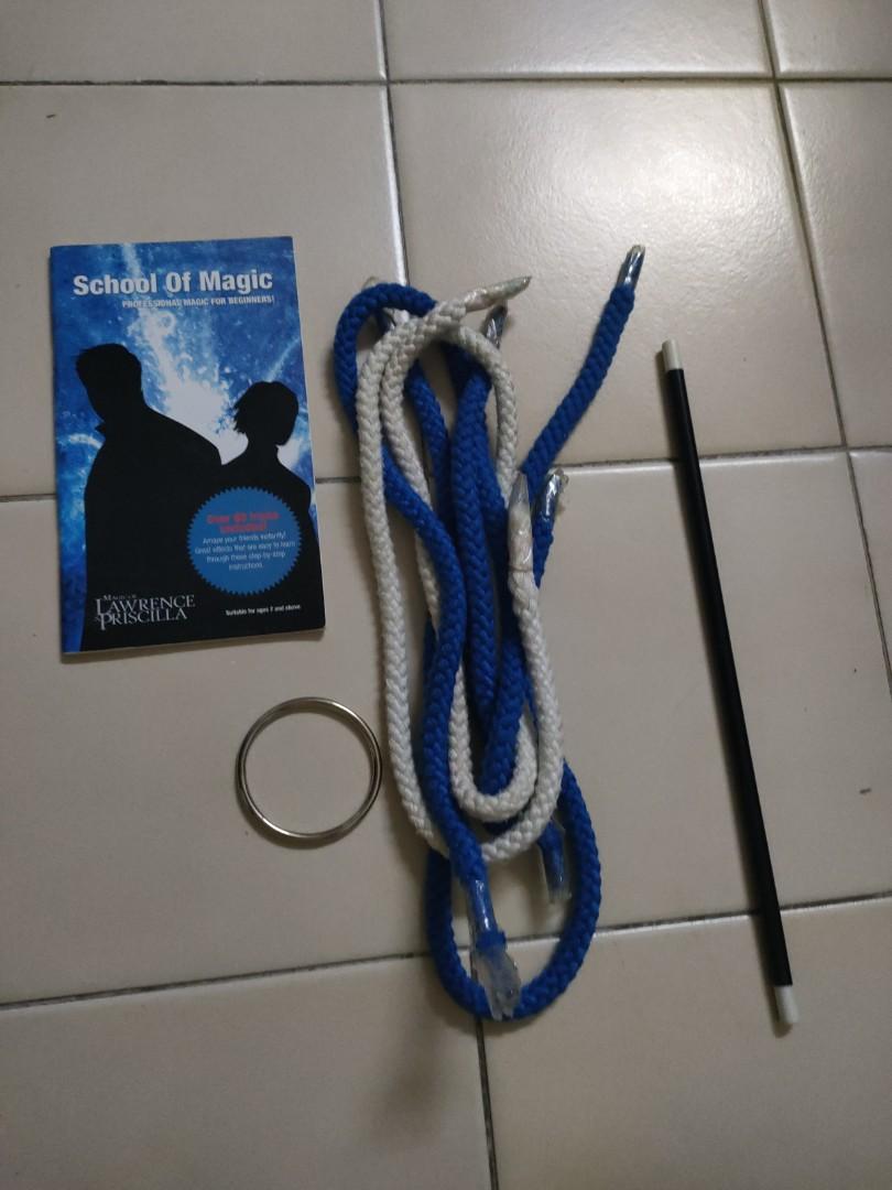 Magic tricks bundle (Category: Interactive Toys) located in Singapore. Submitted by gk597 (Listing ID 1172297651, Image 6). Description: Comes with a book on how to perform the magic tricks with ropes, card and cup..