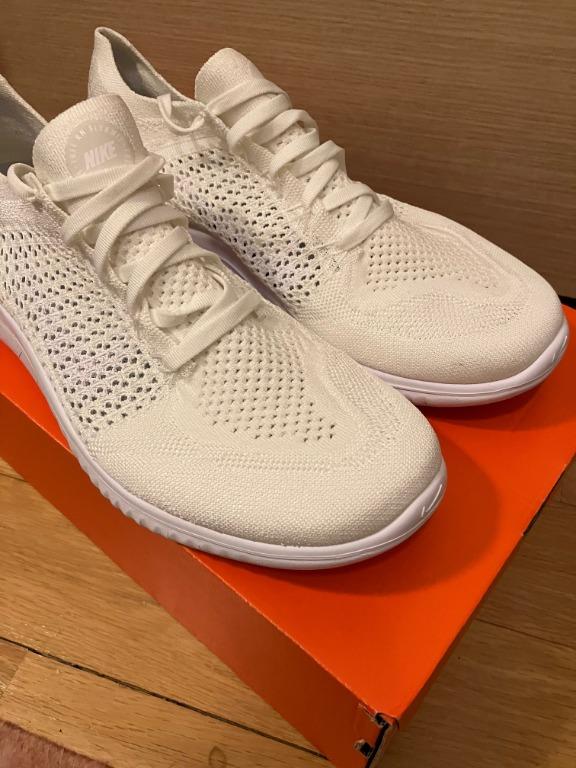 Nike free rn flyknit 2018 womens triple white sale