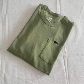 ［NIKE POCKET Sportwear  ]口袋素T 小LOGO 厚磅 綠 #23吃土季