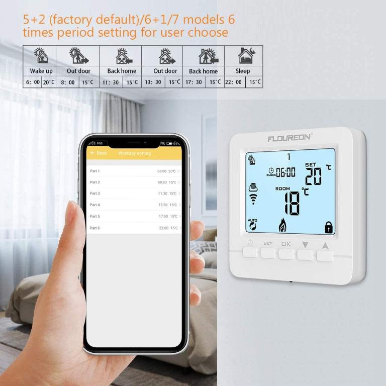 Floureon thermostat google shop home