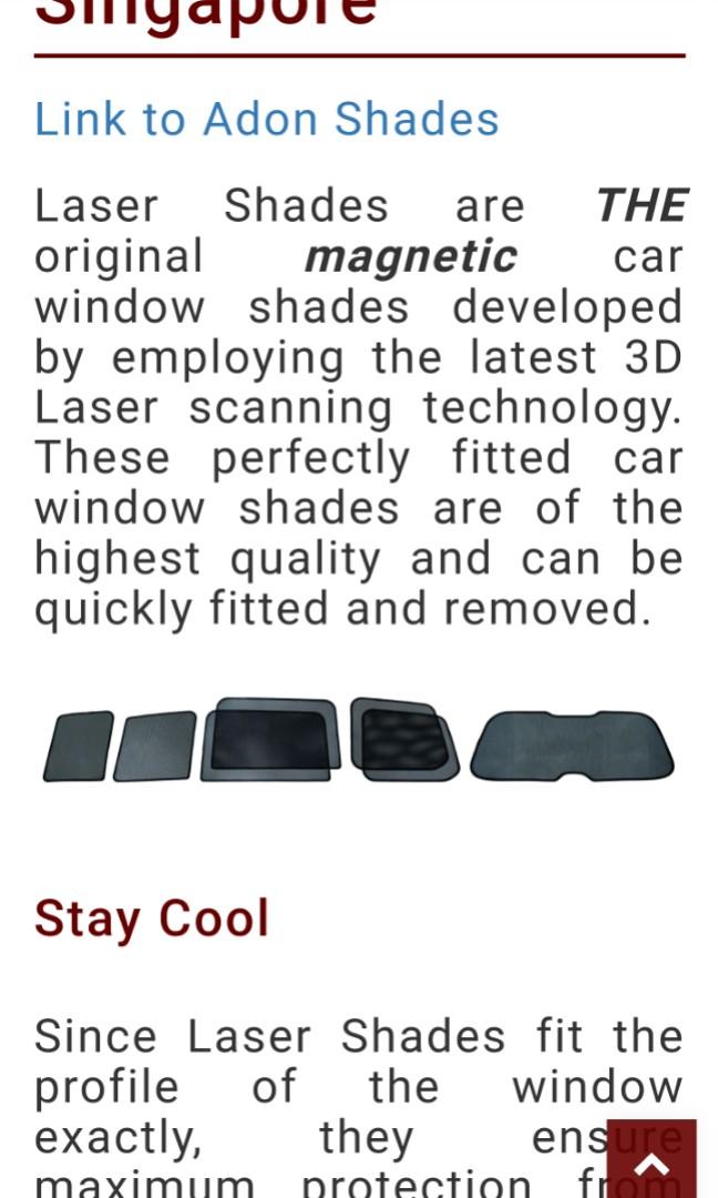 Original Laser Sun Shades for Camry 20062011, Car Accessories