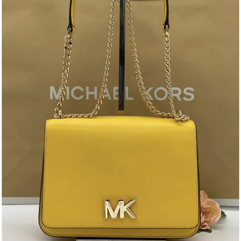 Original Michael Kors Yellow Crossbody Bags, Women's Fashion, Bags
