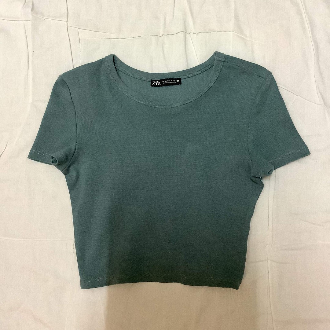 Original Zara Basic Cropped Top, Women's Fashion, Tops, Blouses on