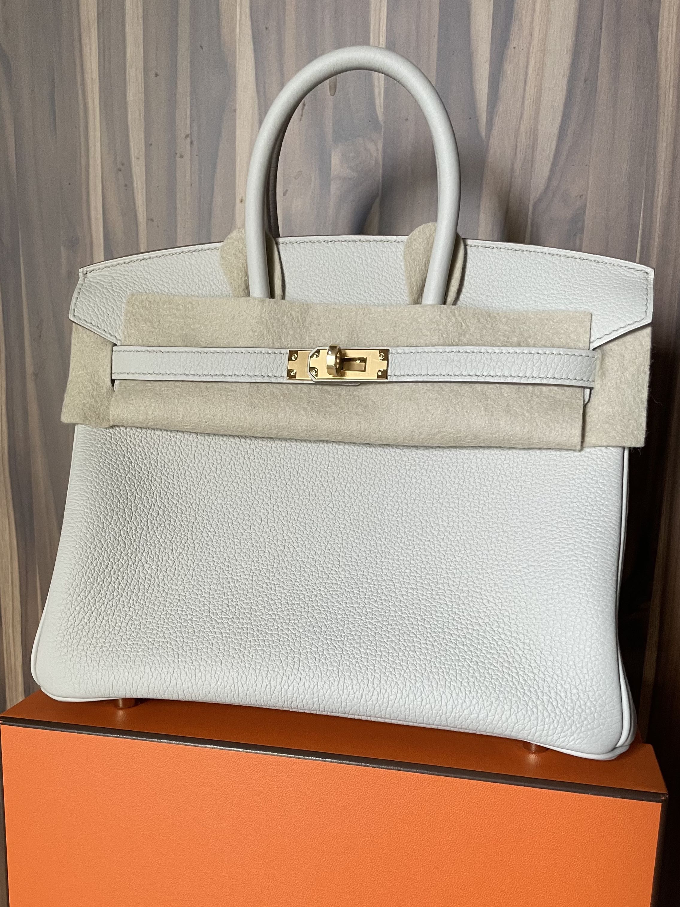 PERFECT NEUTRAL Birkin 25 Beton GHW, Luxury, Bags & Wallets on Carousell