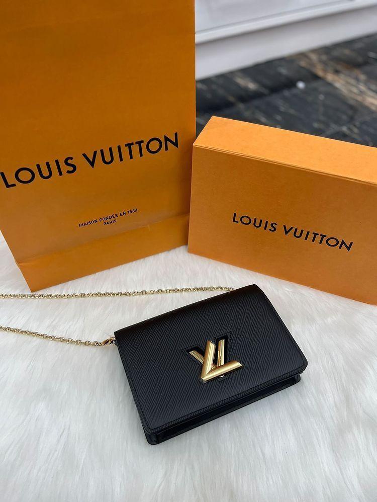 Louis Vuitton Twist Chain Wallet Epi Grained Leather Black in Cowhide  Leather with Gold-tone - US