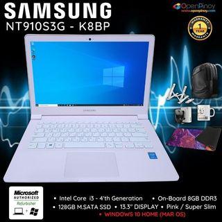 Preowned SAMSUNG NT910S3G-K8BP  Intel Core i3-4'th Gen. Processor Laptop with Windows 10 Home 64 BIT
