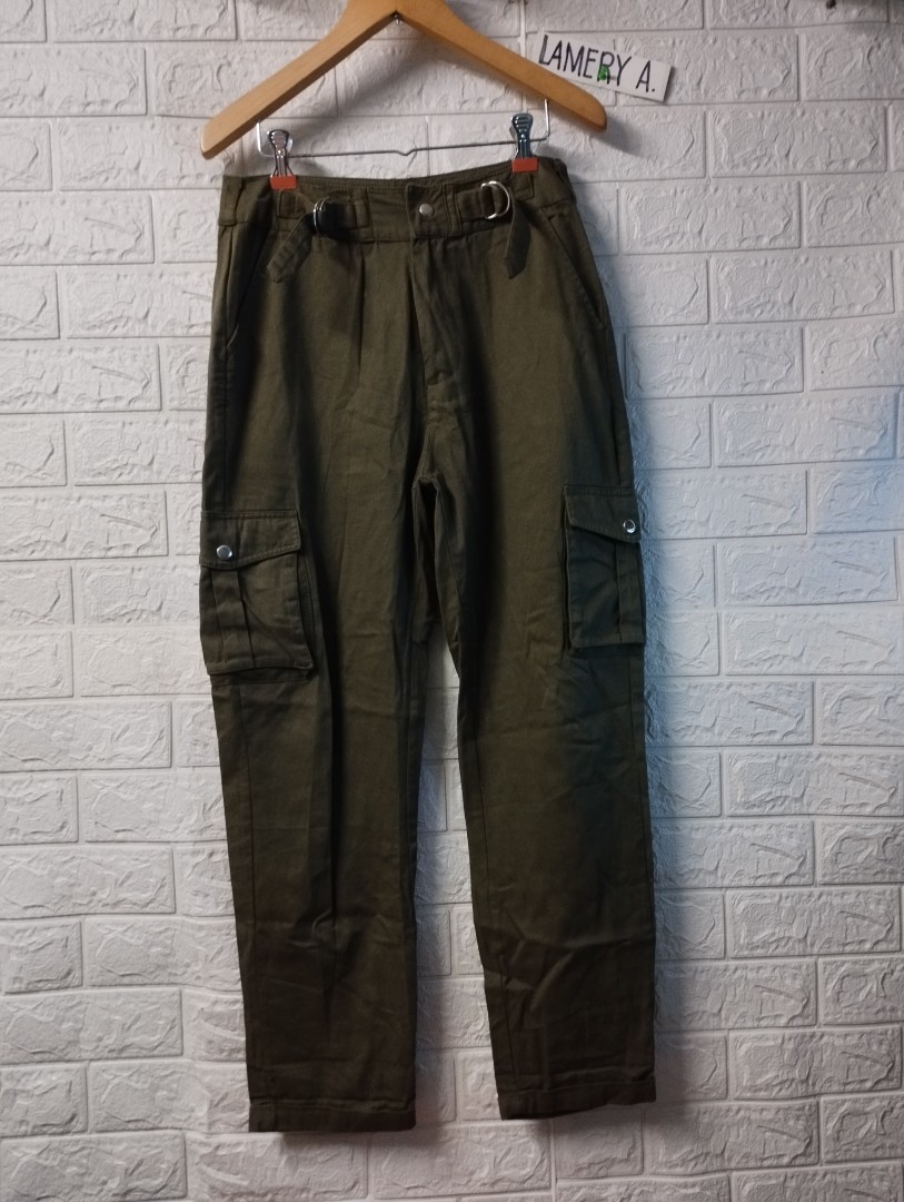 PRIMARK CARGO PANTS OLIVE GREEN, Men's Fashion, Bottoms, Trousers on ...