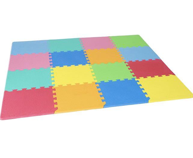 ProSource Kids Foam Puzzle Floor Play Mat with Solid Colors (Category: Exercise Mats) located in Quezon City. Submitted by kryshnanzyanna (Listing ID 1172223973, Image 2). Description: 36 Tiles or 16 Tiles with Borders, 12” x 12” , 3/8 thickness Washable & durable Total covered area 36 ft Php 1,000.