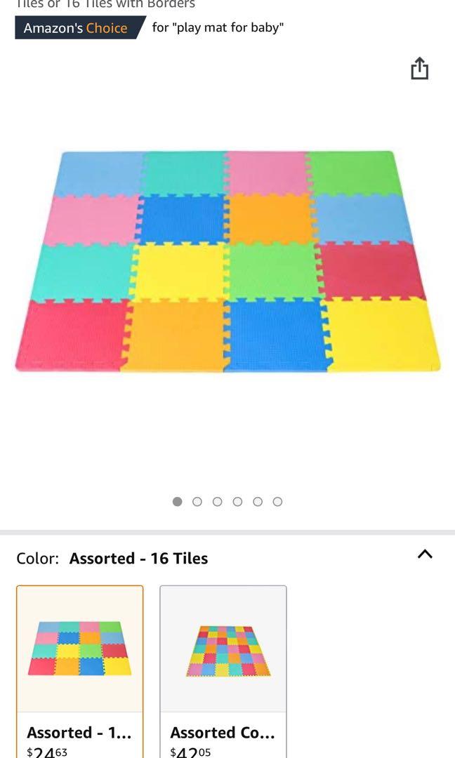 ProSource Kids Foam Puzzle Floor Play Mat with Solid Colors Sports Equipment Exercise Fitness Exercise Mats on Carousell