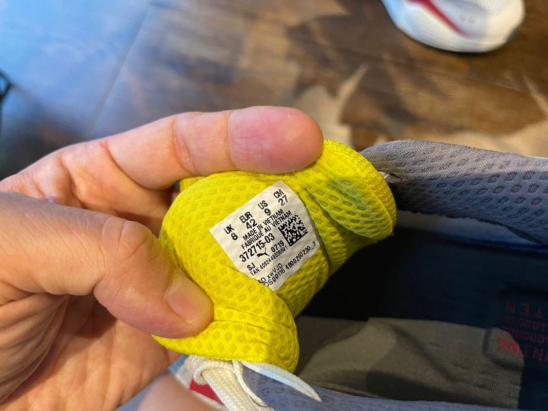 puma rsx white red yellow