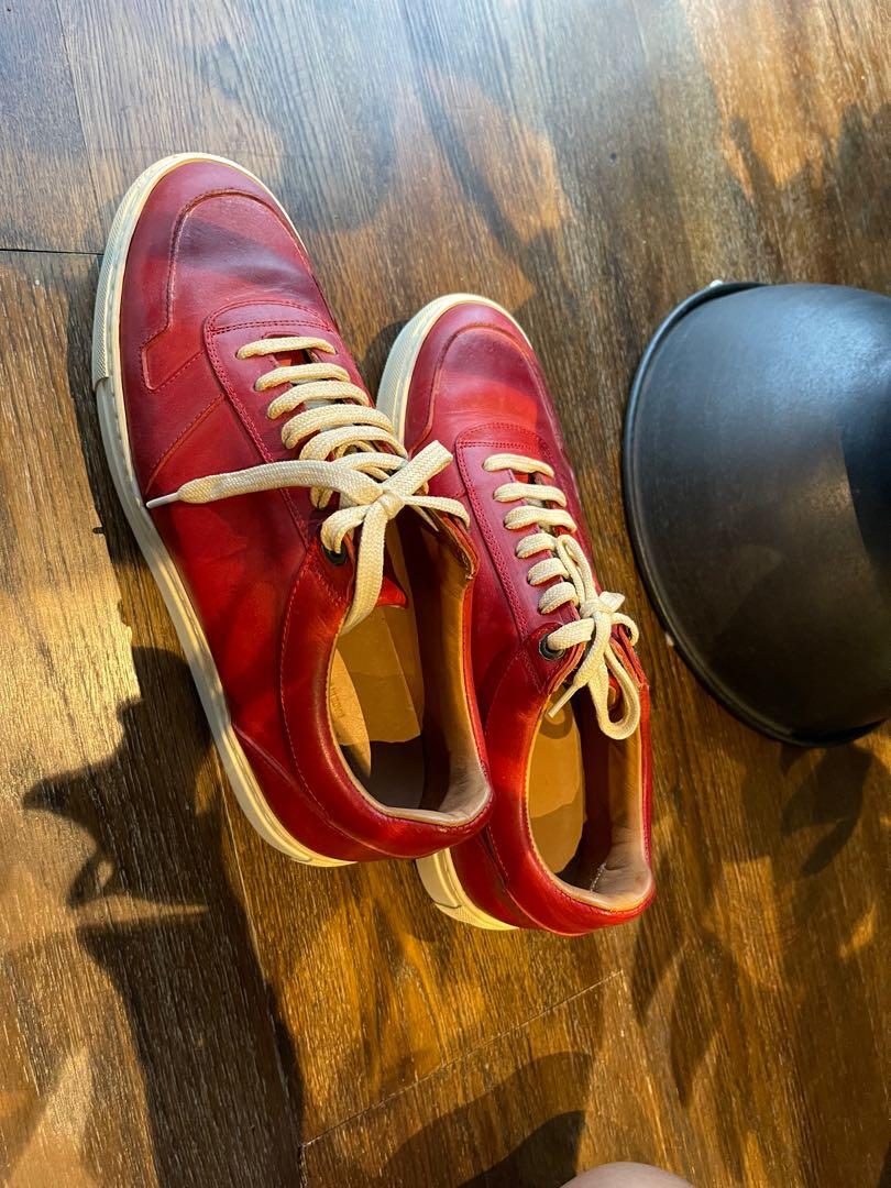 Ralph lauren red sneakers best sale