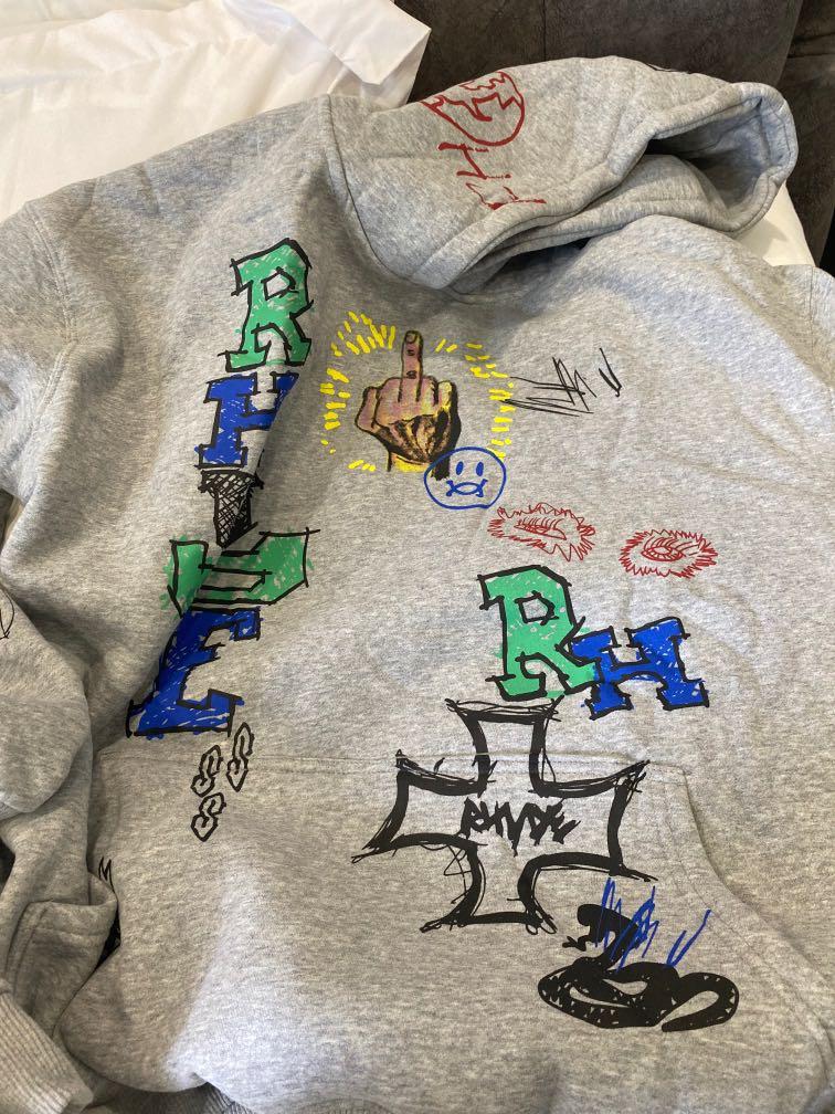 Rhude doodle hoodie new arrivals