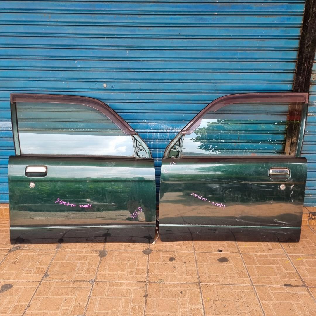 Set Pintu Gino Trim Kelabu Gelap kain Hitam pnp Kelisa, Auto