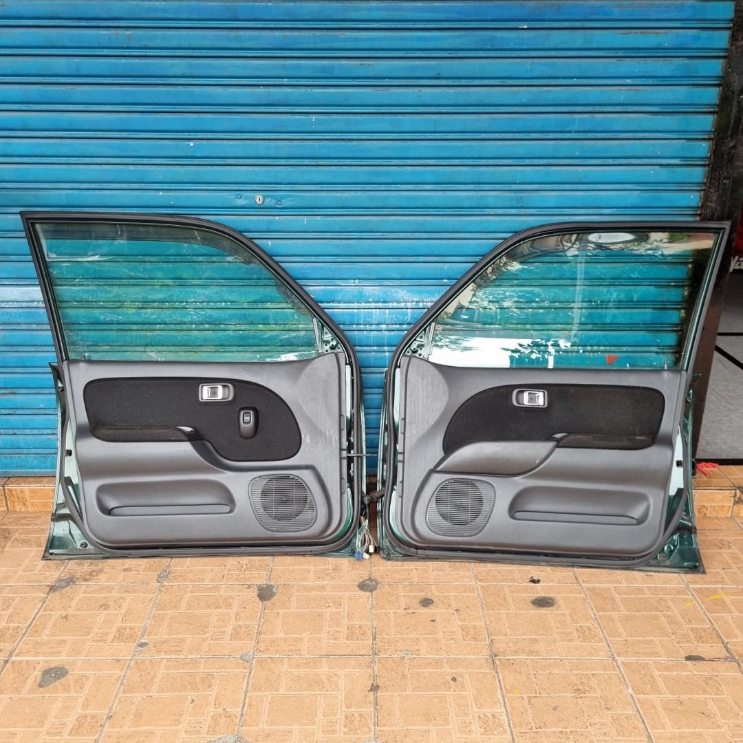 Set Pintu Gino Trim Kelabu Gelap kain Hitam pnp Kelisa, Auto