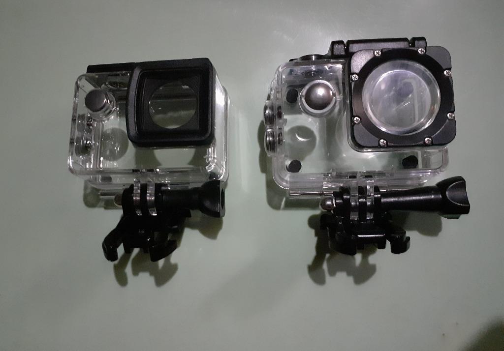 SJ4000 or A7 waterproof camera case (Category: Security Systems & CCTV Cameras) located in San Juan City. Submitted by huliuna72 (Listing ID 1170867286, Image 1). Description: Brand new, protective film on lens and back cover are still on. With clip mount and thumbscrew RFS: extra items Unbranded - P179 Original SJcam (Air version case) - P299 .