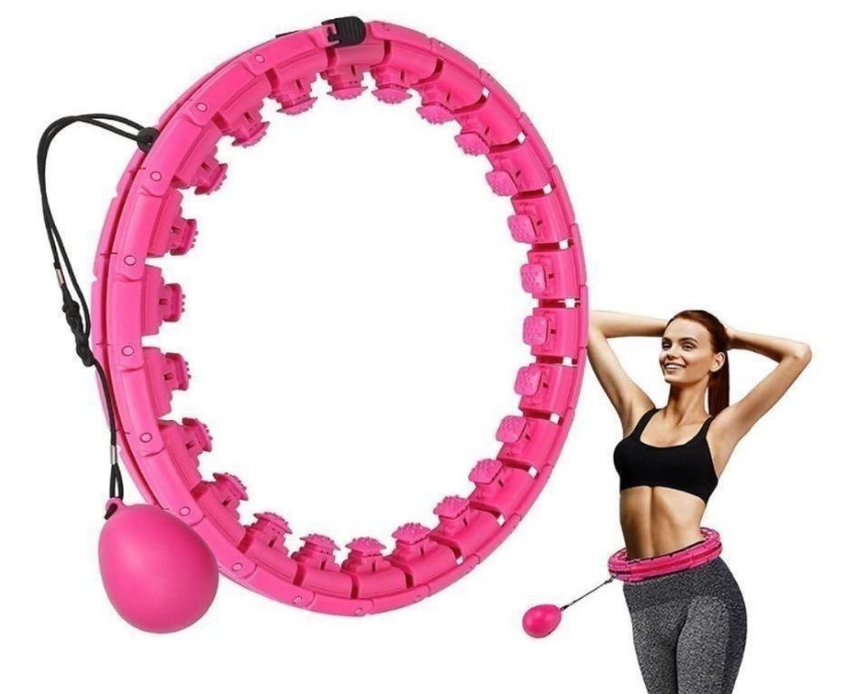 Weighted Hula Hoop Smart Exercise for Adults Weight Loss Fitness Hula Hoops Smart 24 Sections Detachable Adjustable Hoola Hoop… 