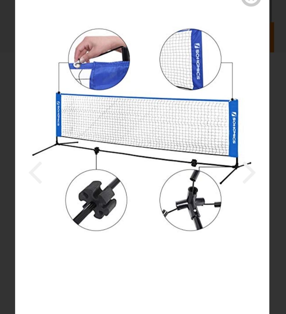SONGMICS SYQ300V1 , Badminton Net Set, Portable Sports Set for