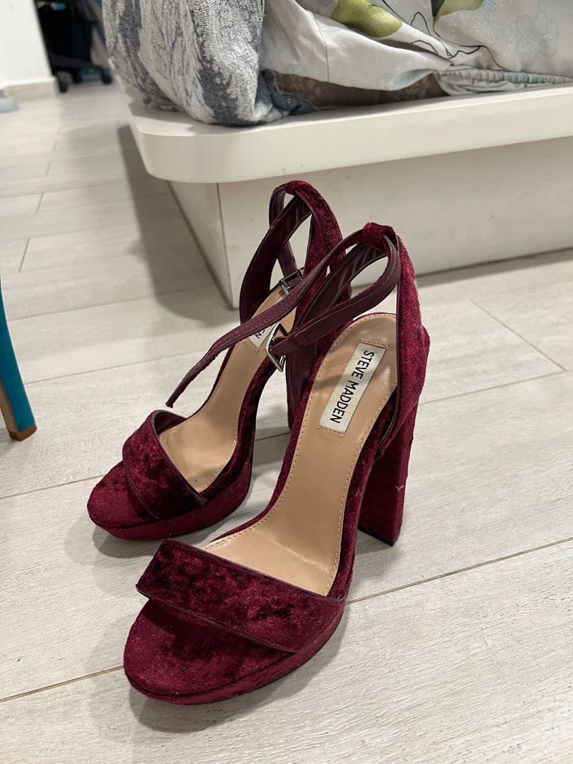 Steve madden store burgundy heels