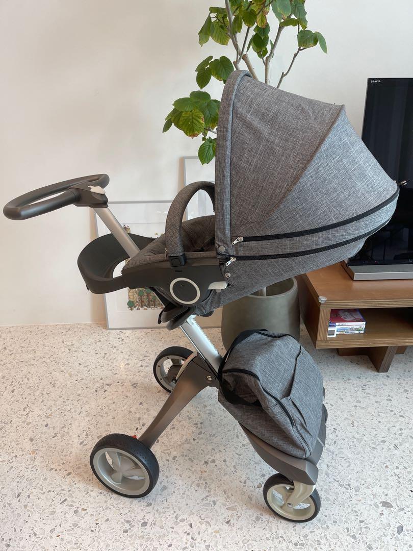 Stokke Xplory v3 Black Melange with Carry Cot Babies Kids