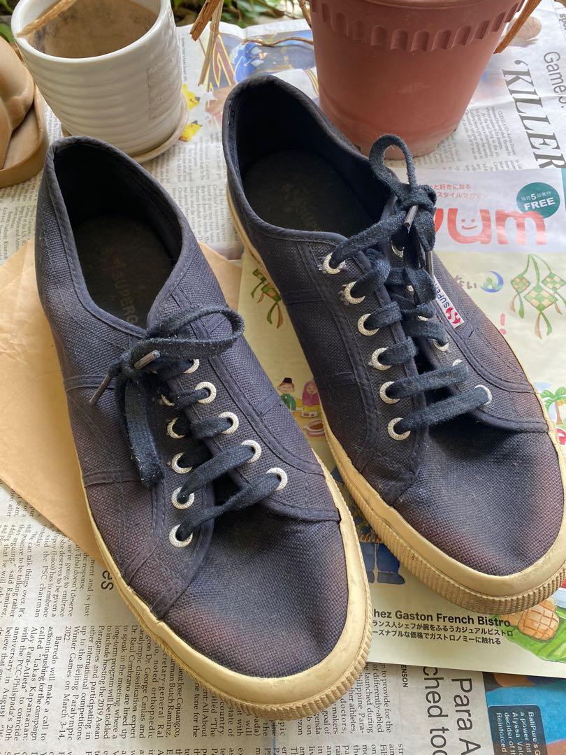 Superga mens outlet leather sneakers
