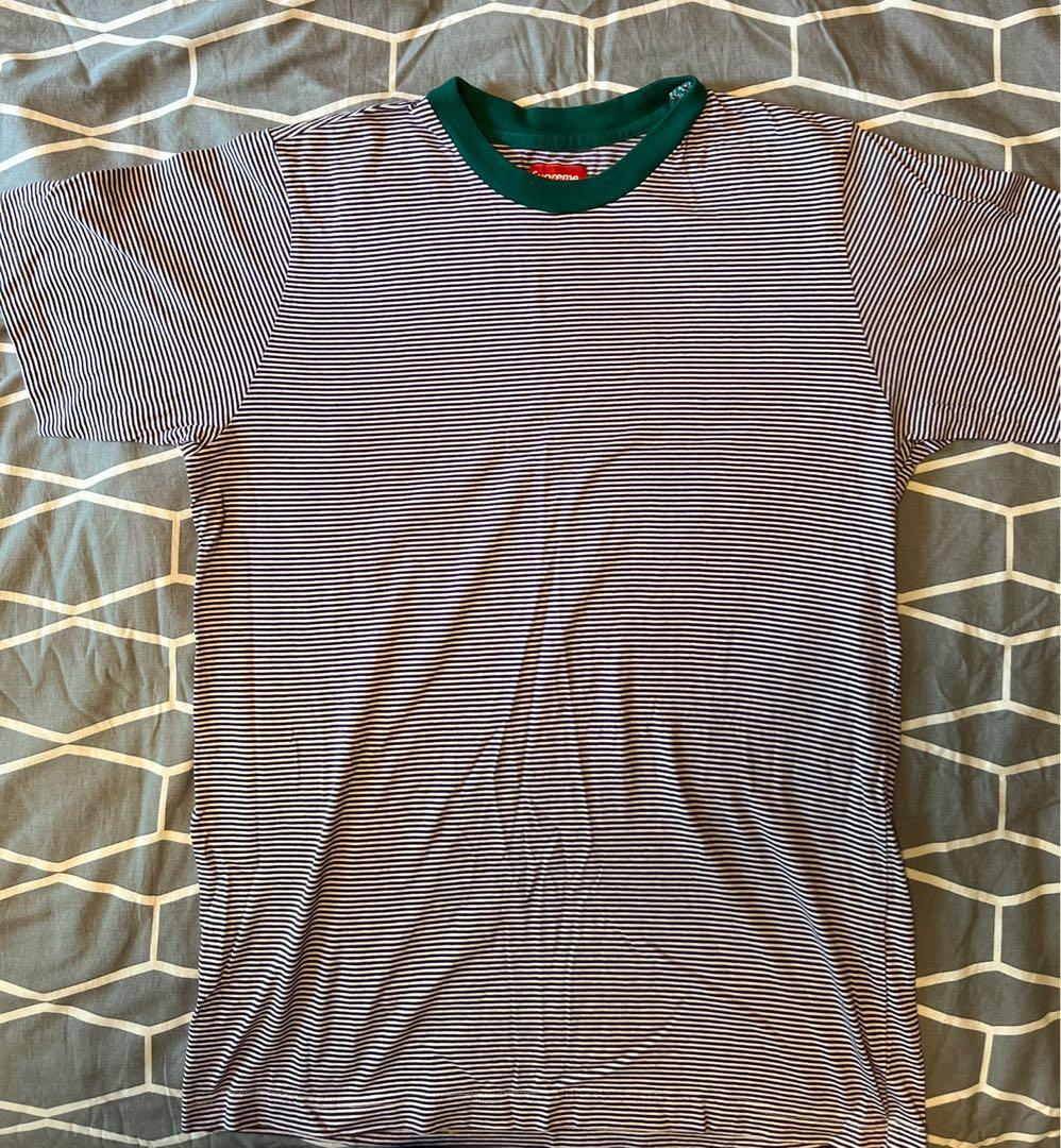 Supreme stripes T Shirt Men s Fashion Tops Sets Tshirts Polo Shirts on Carousell