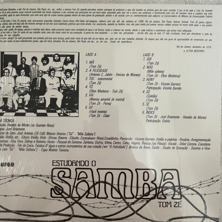 USA,　Toys,　Media,　on　Music　–　O　LP,　Vinyl　Vinyls　Hobbies　Samba,　2019,　–　Carousell　Bongo　MRBLP190,　Estudando　Ze　Tom　Mr