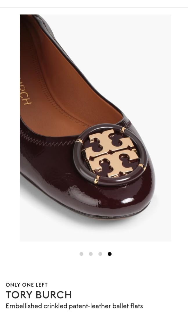 Tory Burch Patent Leather Flats in Burgundy Luxury Sneakers Footwear on Carousell