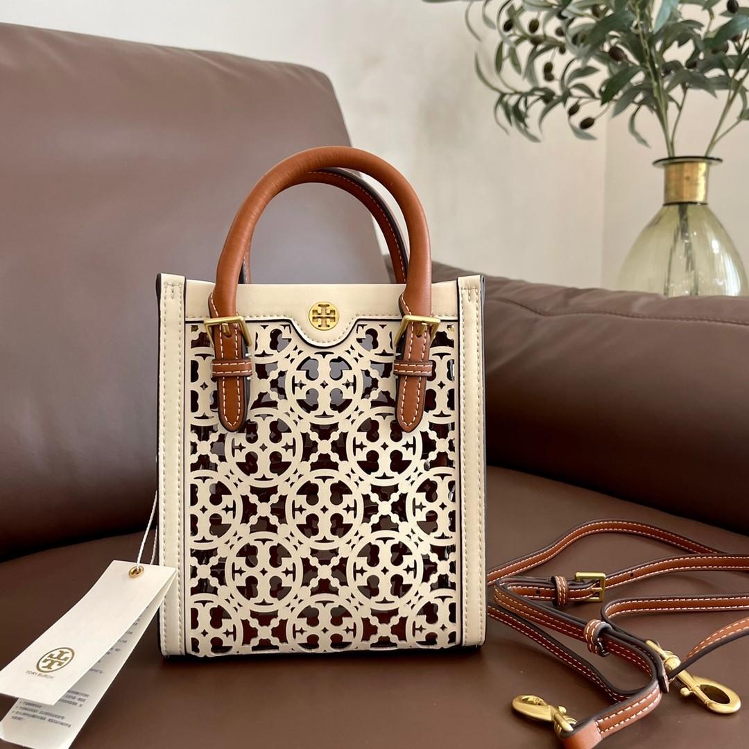 Tory Burch T Monogram Laser Cut Mini Tote, Women's Fashion, Bags & Wallets, Tote  Bags on Carousell