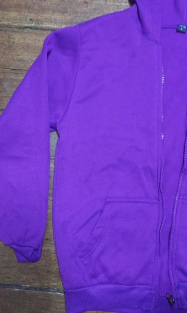 Plain Violet Hoodie Jacket with zipper