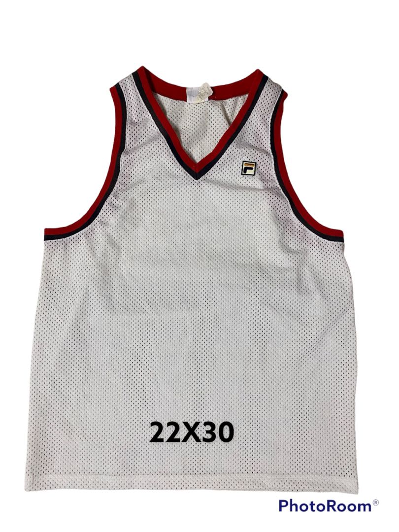 Vintage fila basketball jersey Men s Fashion Tops Sets Tshirts Polo Shirts on Carousell