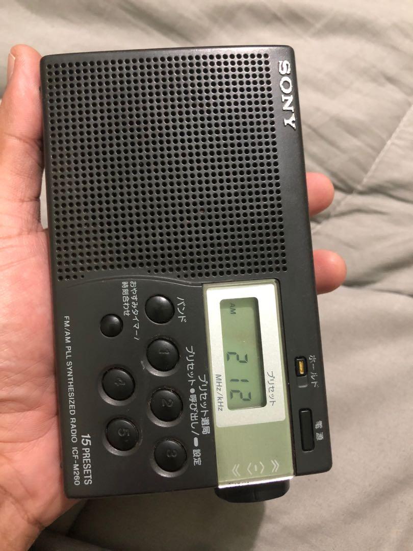Vintage sony am/fm pocket radio with clock function, Hobbies & Toys ...
