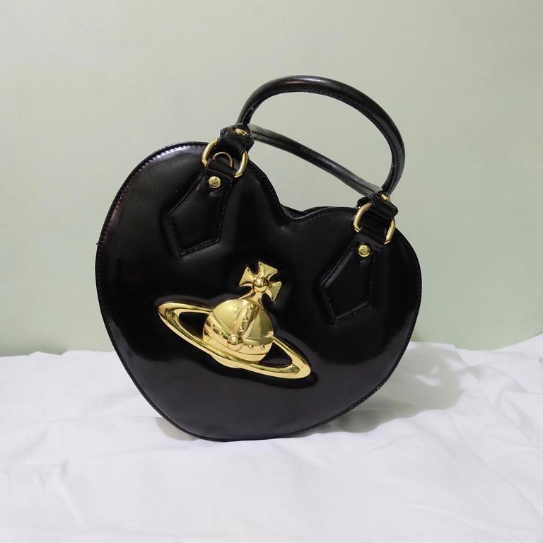 Vivienne Westwood Patent Leather Glitter Heart Bag, Women's