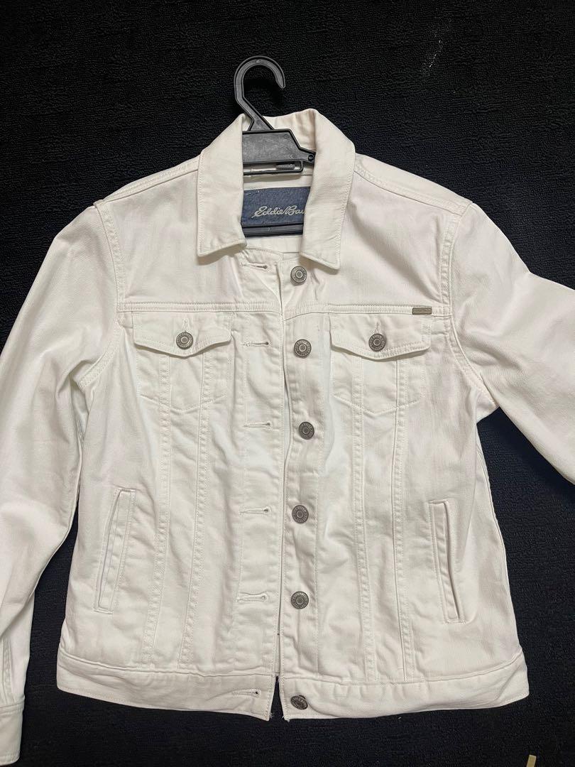 Eddie bauer white denim jacket clearance