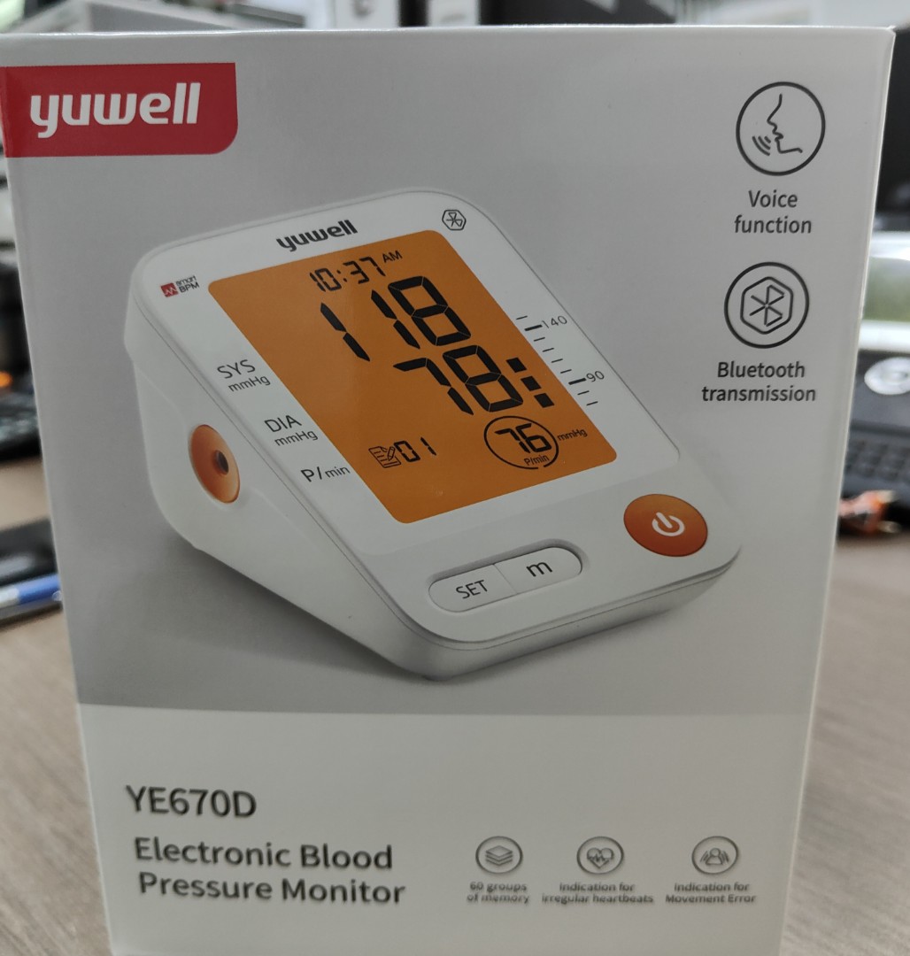 Yuwell YE670D Electronic Blood Pressure Monitor, Health & Nutrition