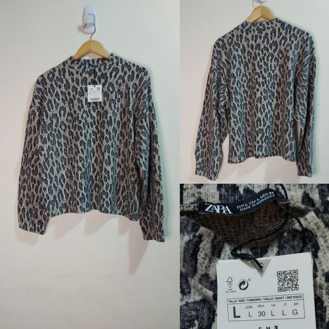 Animal print sales sweater zara