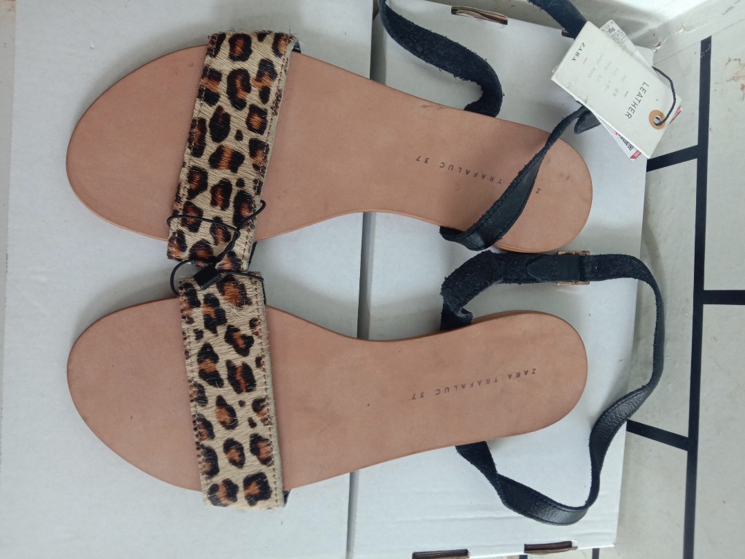zara leopard print sandals