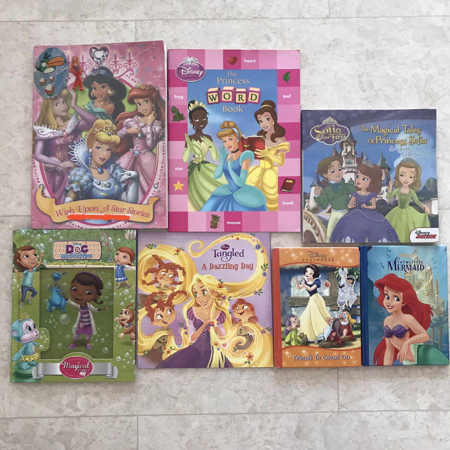 $18 for all! Bundle of 7 Disney princess picture books English story ...
