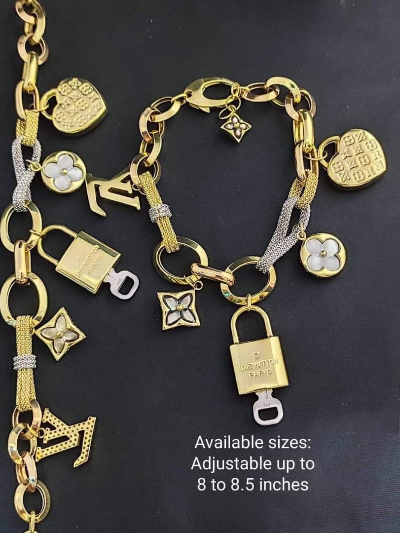 Shopzurella - LV charm bracelets available in gold and