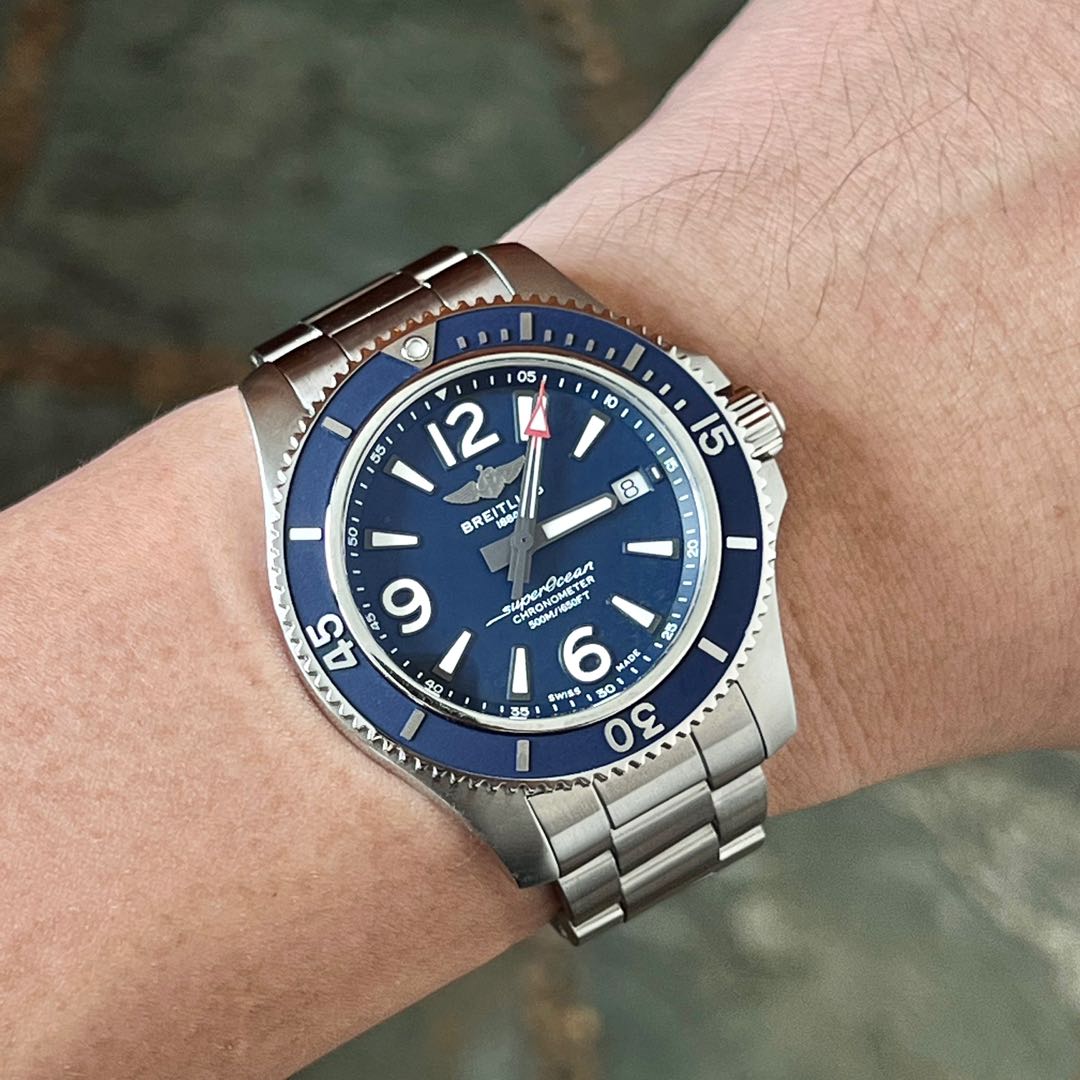 Breitling superocean sales 42 blue