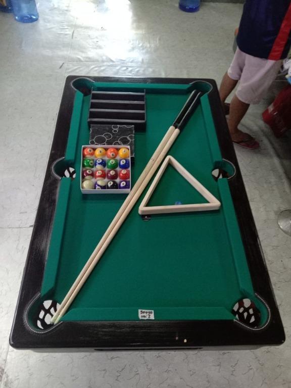 30x50 MINI BILLIARD TABLE (Category: Billiards and Bowling) located in Manila. Submitted by wrbreyestrading (Listing ID 1172468589, Image 3). Description: BRAND NEW 30X50 MINI BILLIARD TABLE COMPLETE ACCESSORIES 2 STRAIGHT CUE STICKS 1 BALL RACK 1 WOODEN TRIANGLE 1 SET BILLIARD BALL 1 CUE CHALK AVAILABLE FOR CASH ON DELIVERY NATIONWIDE!! FOR INQUIRIES MESSAGE ME OR CONTACT ME TO THIS NUMBER 0995 302 4107.