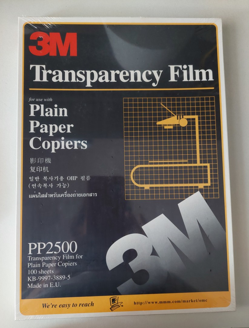 3M Transparency Film, Hobbies & Toys, Stationery & Craft, Art & Prints ...