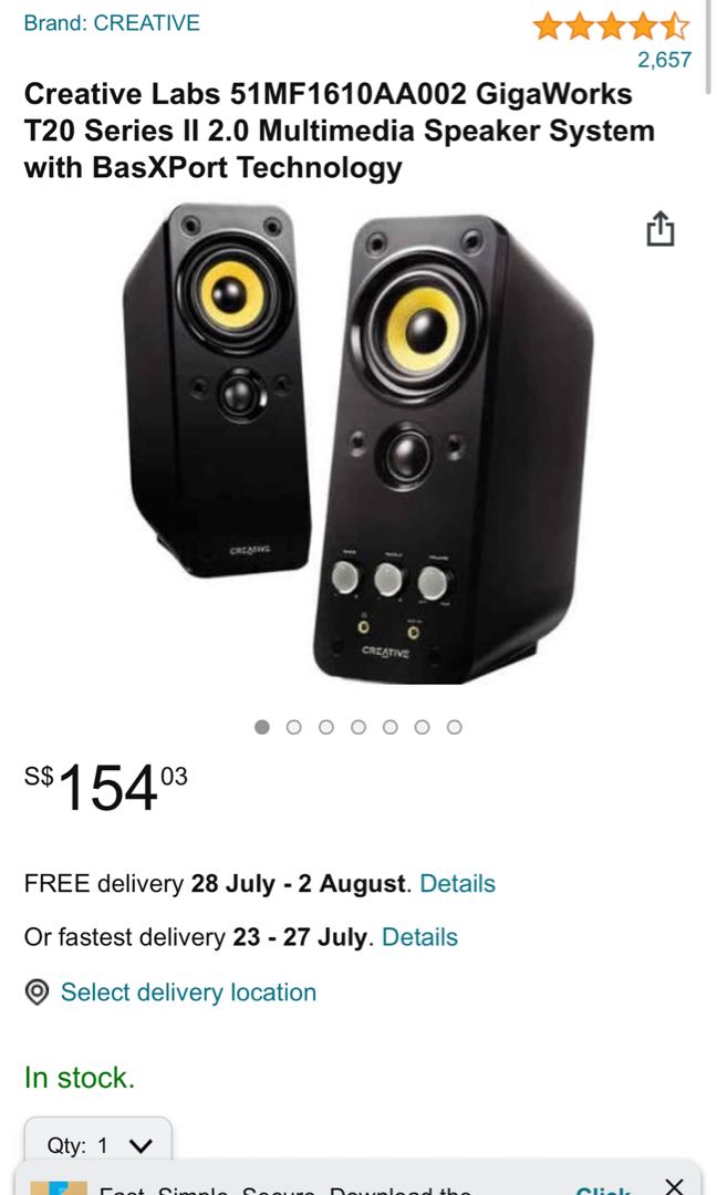50 Discount Creative Labs GigaWorks T20 Series II 2.0 Multimedia