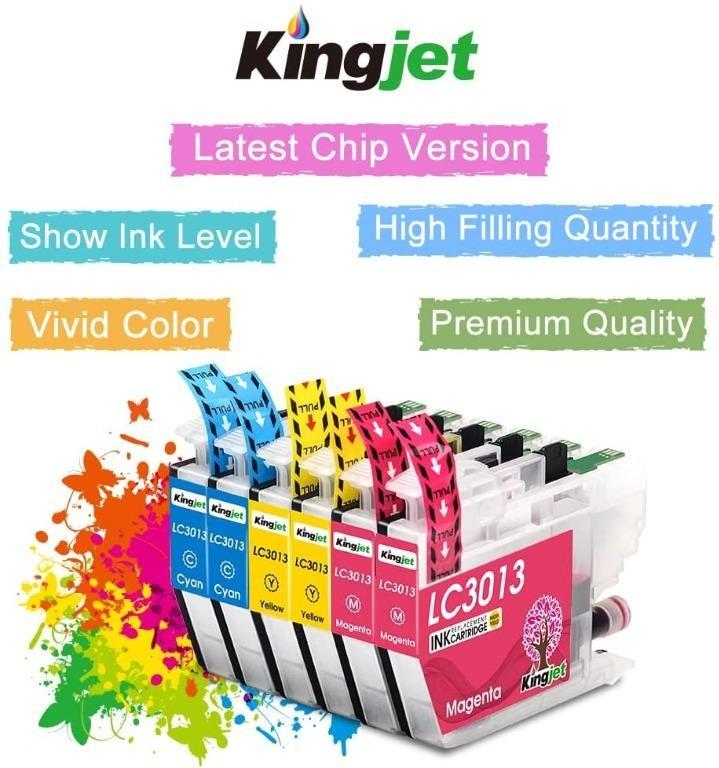 LC3011 Use with MFC-J487DW MFC-J491DW MFC-J497DW MFC-J690DW MFC-J895DW Inkjet Printers Kingjet Compatible Ink Cartridge Replacement for Brother LC3013 5 Black 