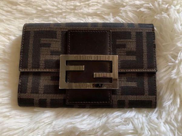 💯% AUTHENTIC FENDI Zucca Pattern Bifold Wallet Leather Brown (Category: Luxury Bags & Wallets) located in Cainta. Submitted by Micks81StorePH (Listing ID 1172490545, Image 1). Description: I'm open to reasonable offers. 😊 ❌Refund ❌Return ❌Exchange ❌Swap/ trade-in BRAND: FENDI STYLE: Wallet COLOR / MATERIAL: Brown/Nylon Leather COUNTRY OF MANUFACTURE: Italy .