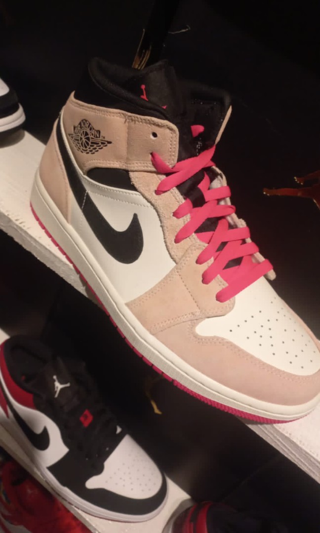 jordan 1 mid crimson tint hyper pink