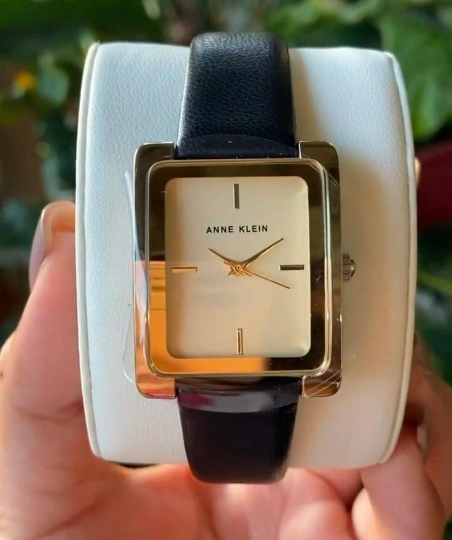 ANNE KLEIN SQUARE FACE LEATHER WATCH Women s Fashion Watches