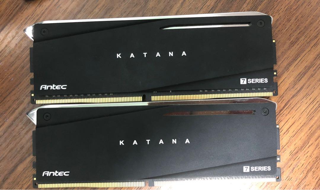 Antec Katana AM4U32168G11-7DKR RGB 3200MHz 16GB Kit Ram, 電腦