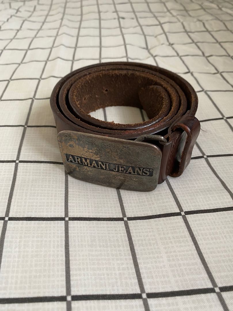 Armani jeans discount leather belt
